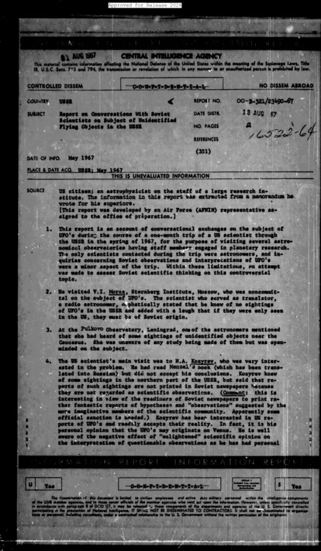 CIA Information Report