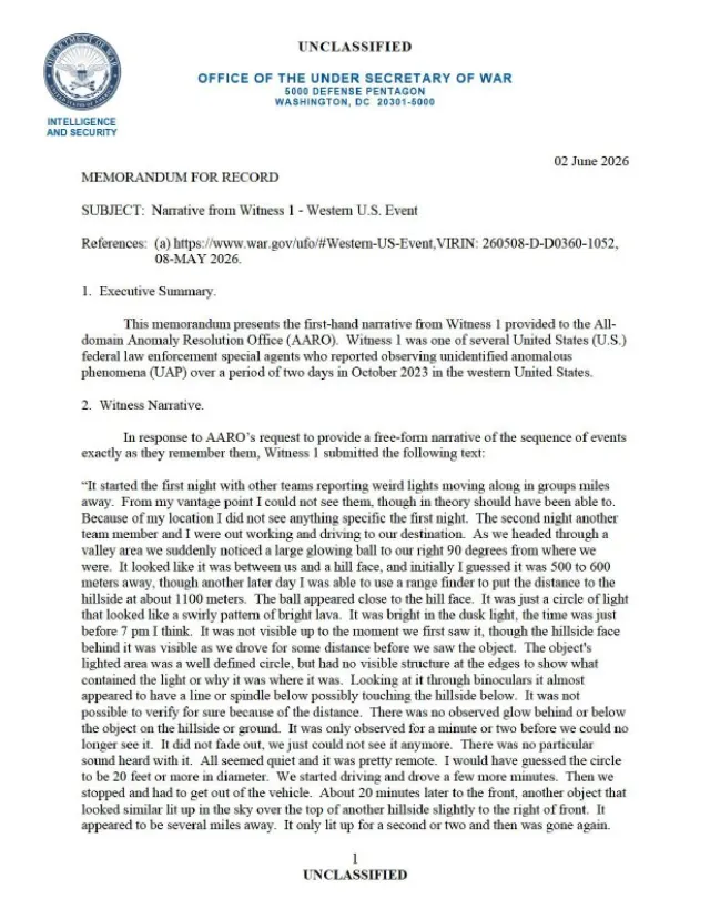 DoD/AARO Report