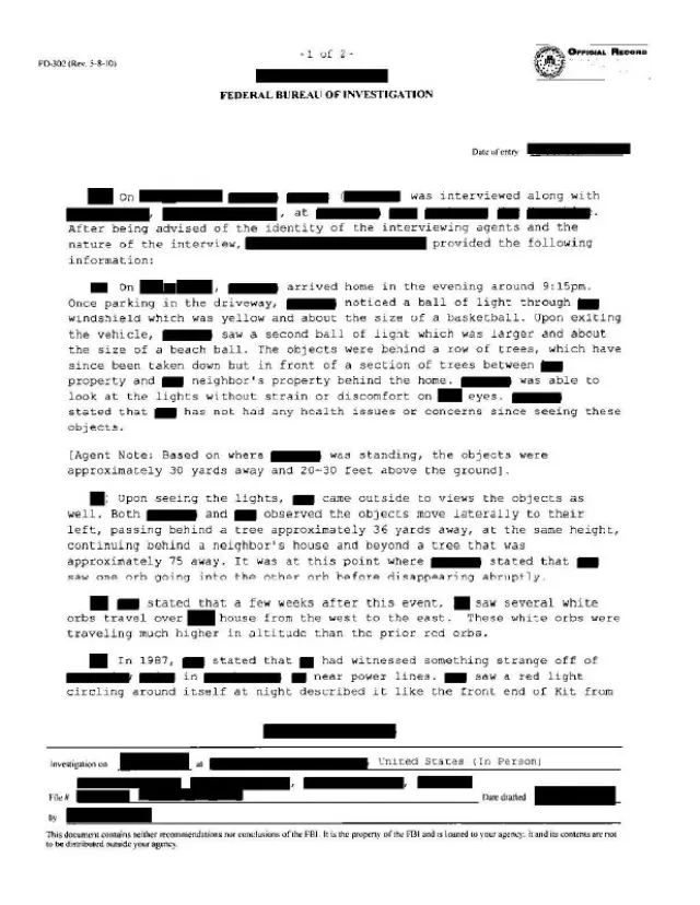 FBI FD-302 Interview Report