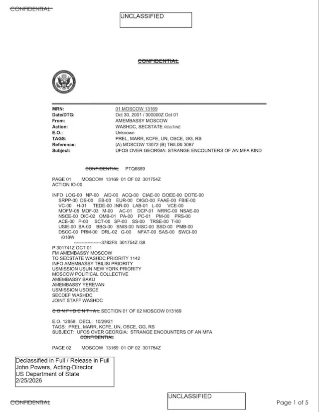 US Department of State Cable