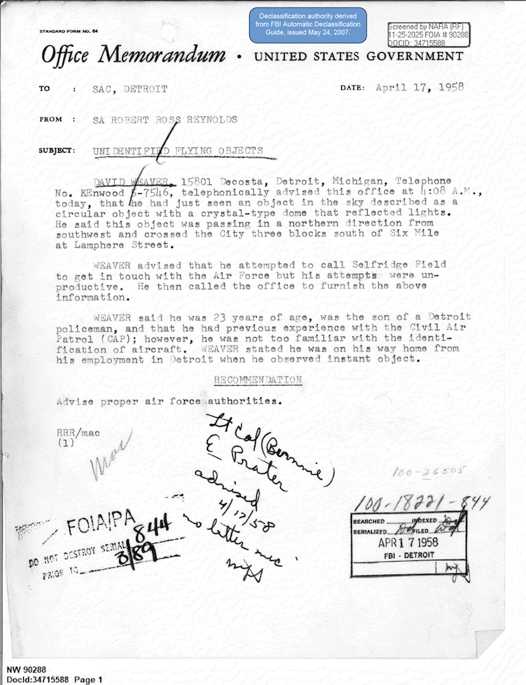 FBI file 100-26505