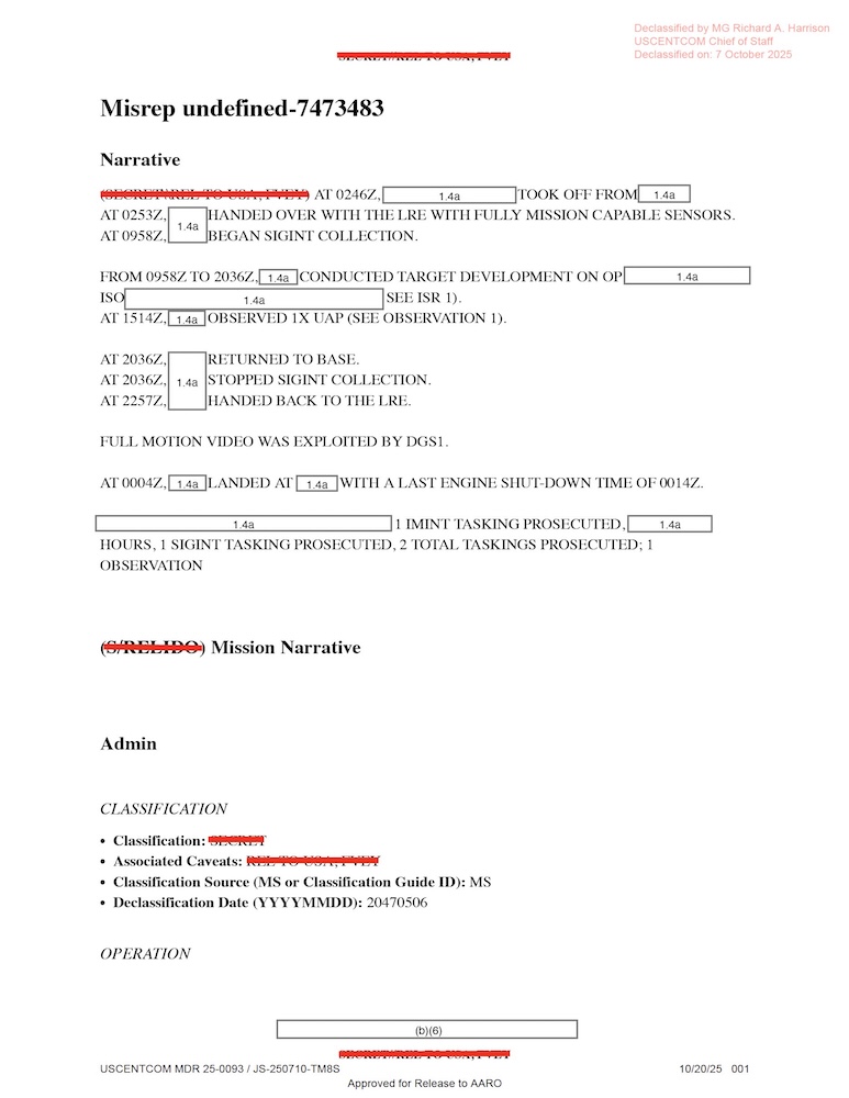 USCENTCOM MDR 25-0093 / JS-250710-TM8S