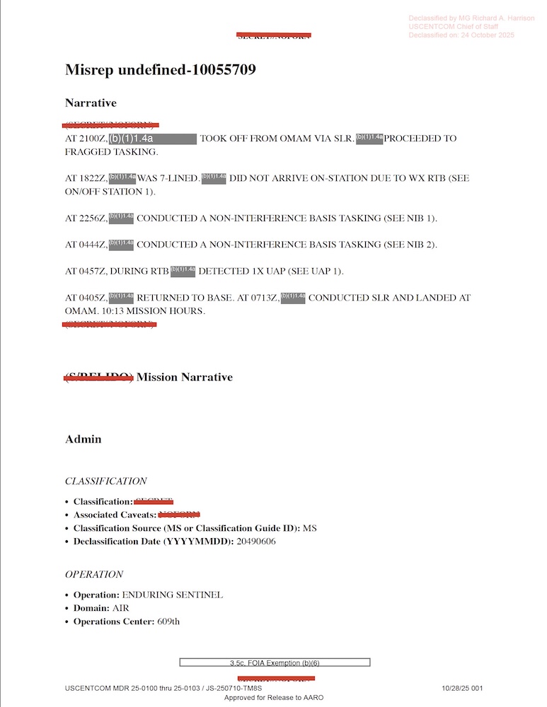 USCENTCOM Mandatory Declassification Review (MDR)