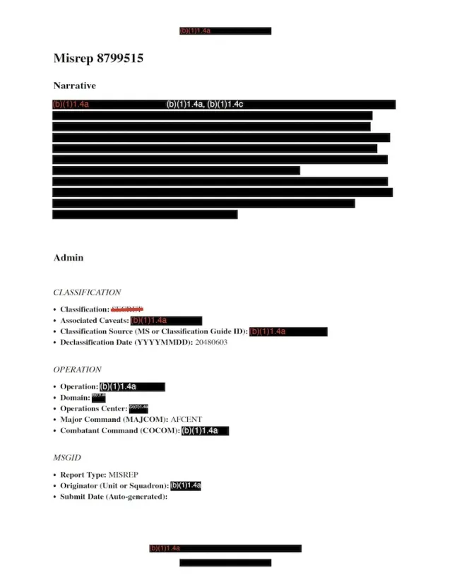 USAF Mission Report (MISREP)