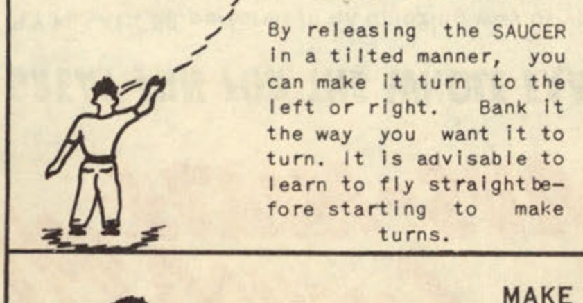 Diagram showing how to make the saucer turn.