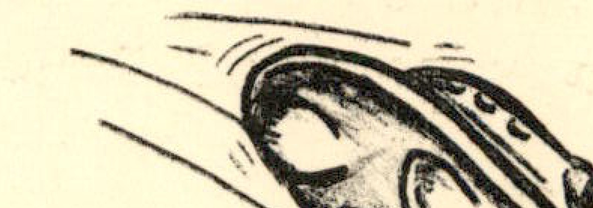 Sketch of a flying saucer.