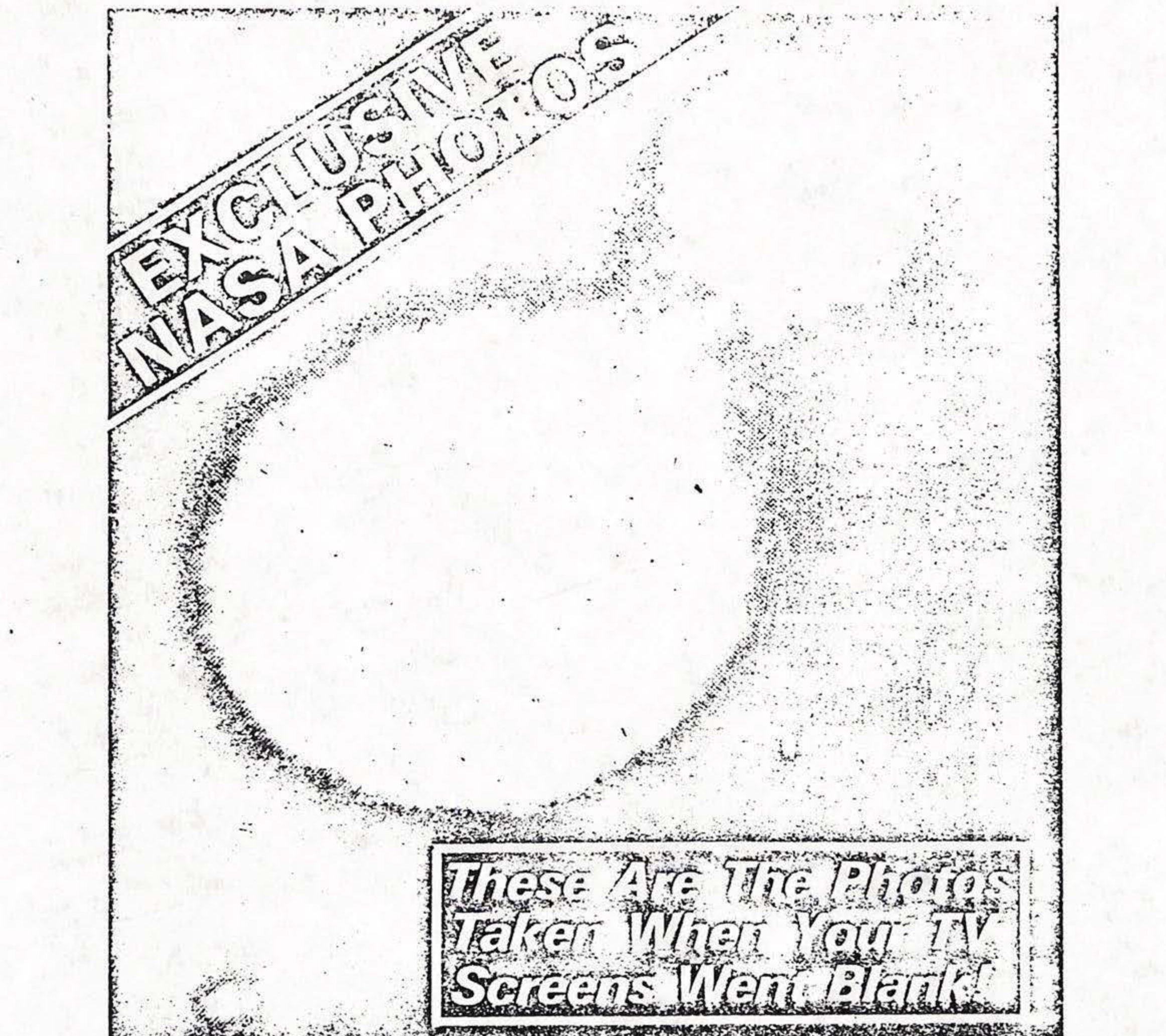 This photo was snapped only moments after Aldrin's other Apollo 11 shot. Here the two UFOs have begun their separation and a halo-like force field between the two is clearly shown.