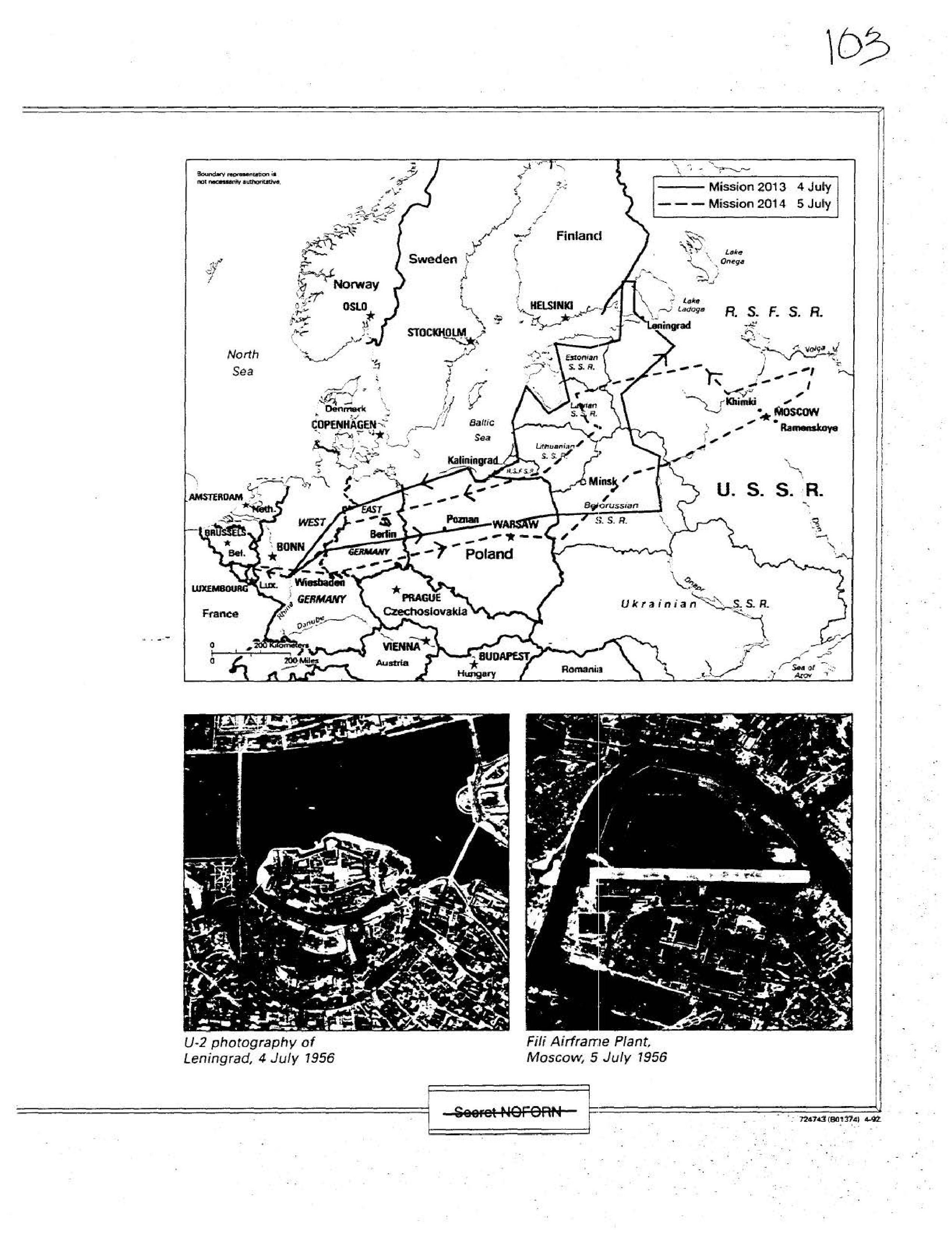 Map showing Mission 2013 (4 July) and Mission 2014 (5 July)