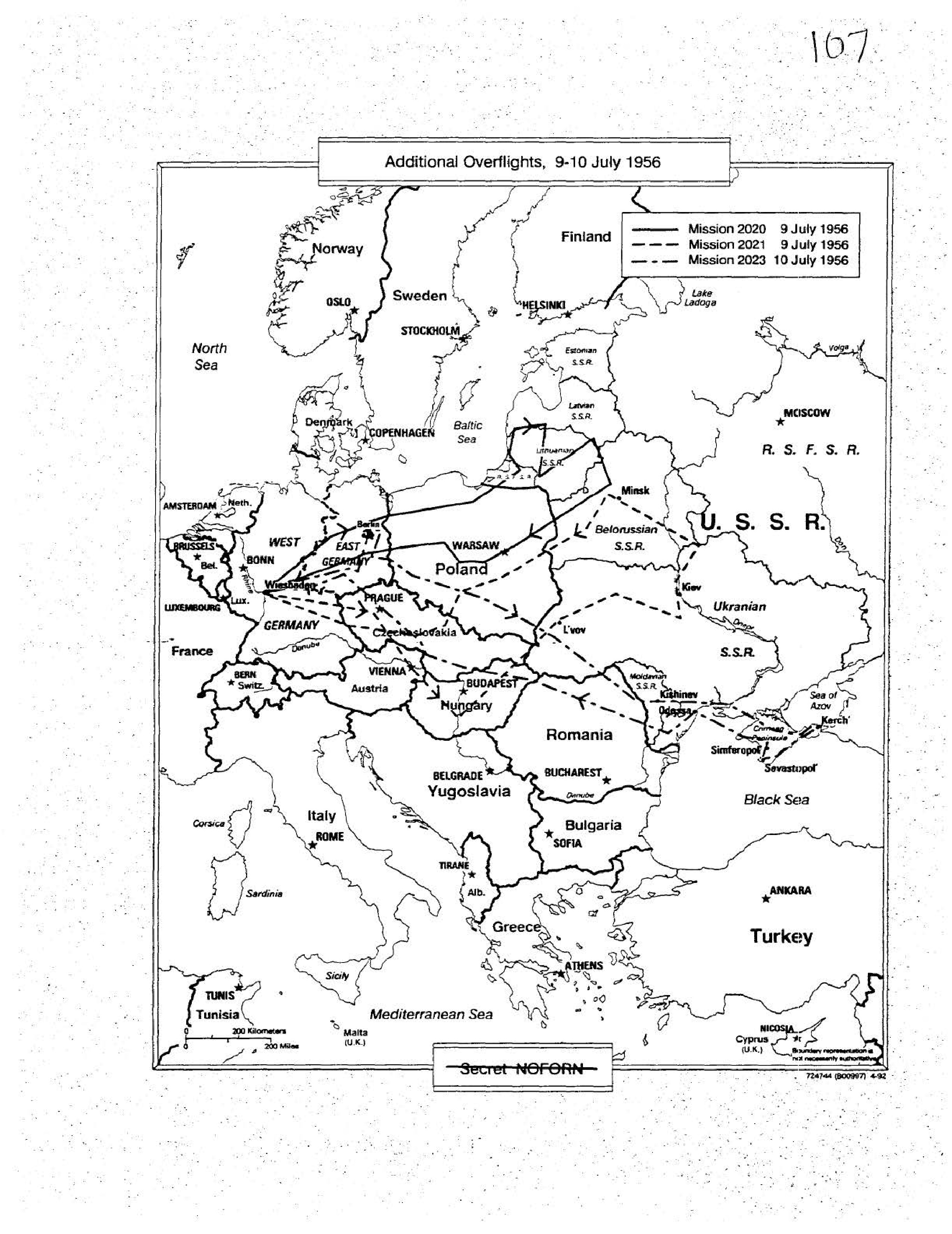 Additional Overflights, 9-10 July 1956