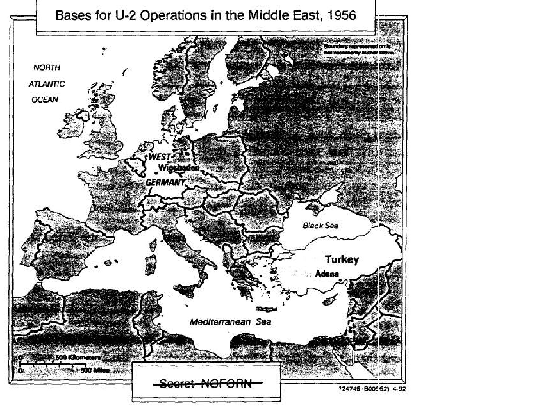 Bases for U-2 Operations in the Middle East, 1956