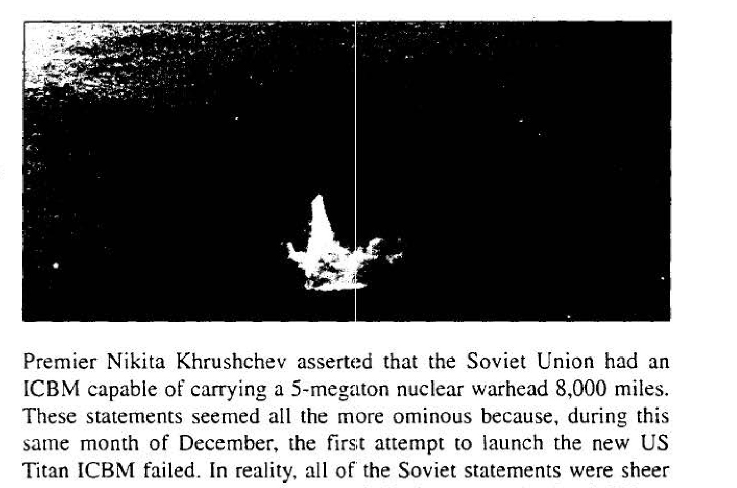 Launch of Sputnik, 4 October 1957