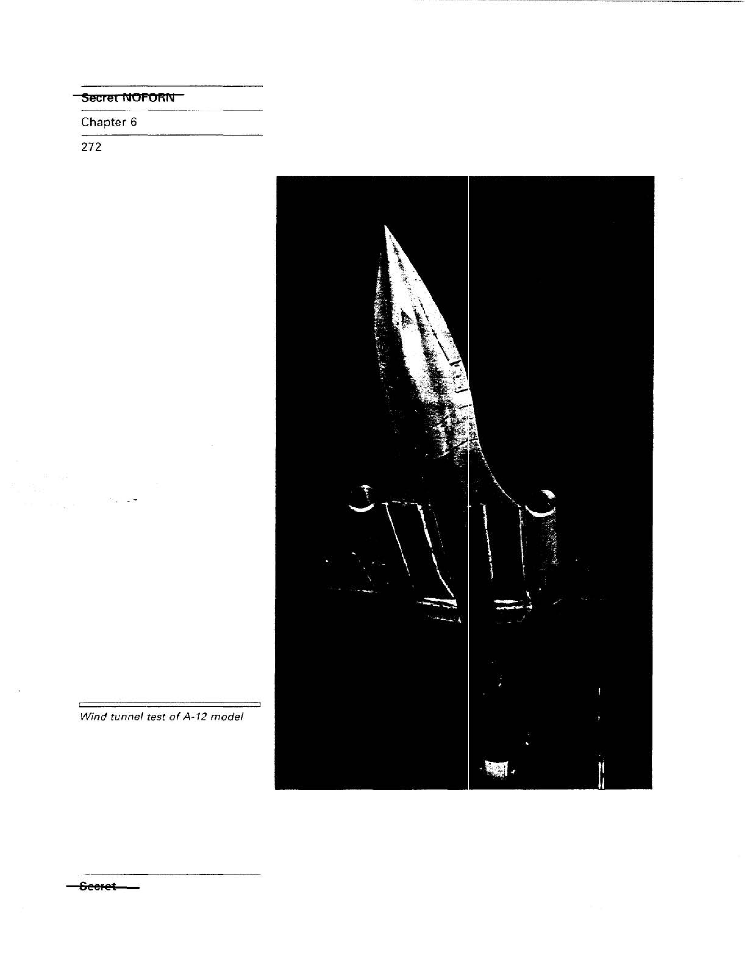 Wind tunnel test of A-12 model