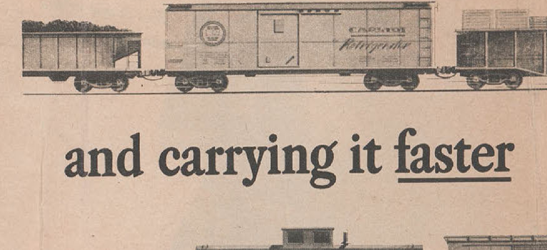Freight train boxcars illustration