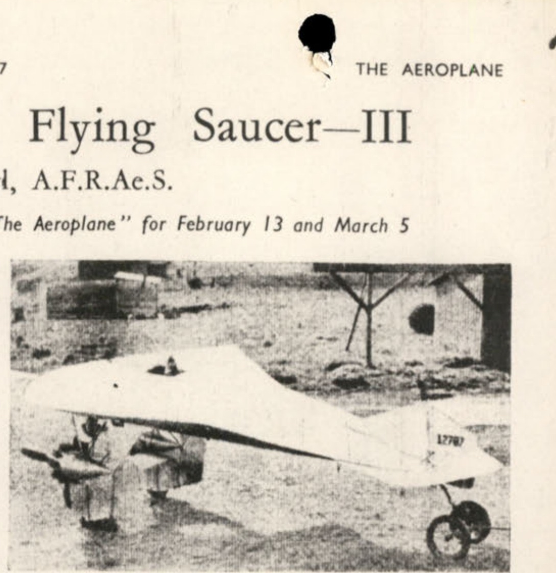 Fig. 19. An American "Flying Flapjack" with two engines. It crashed while under test (1938).