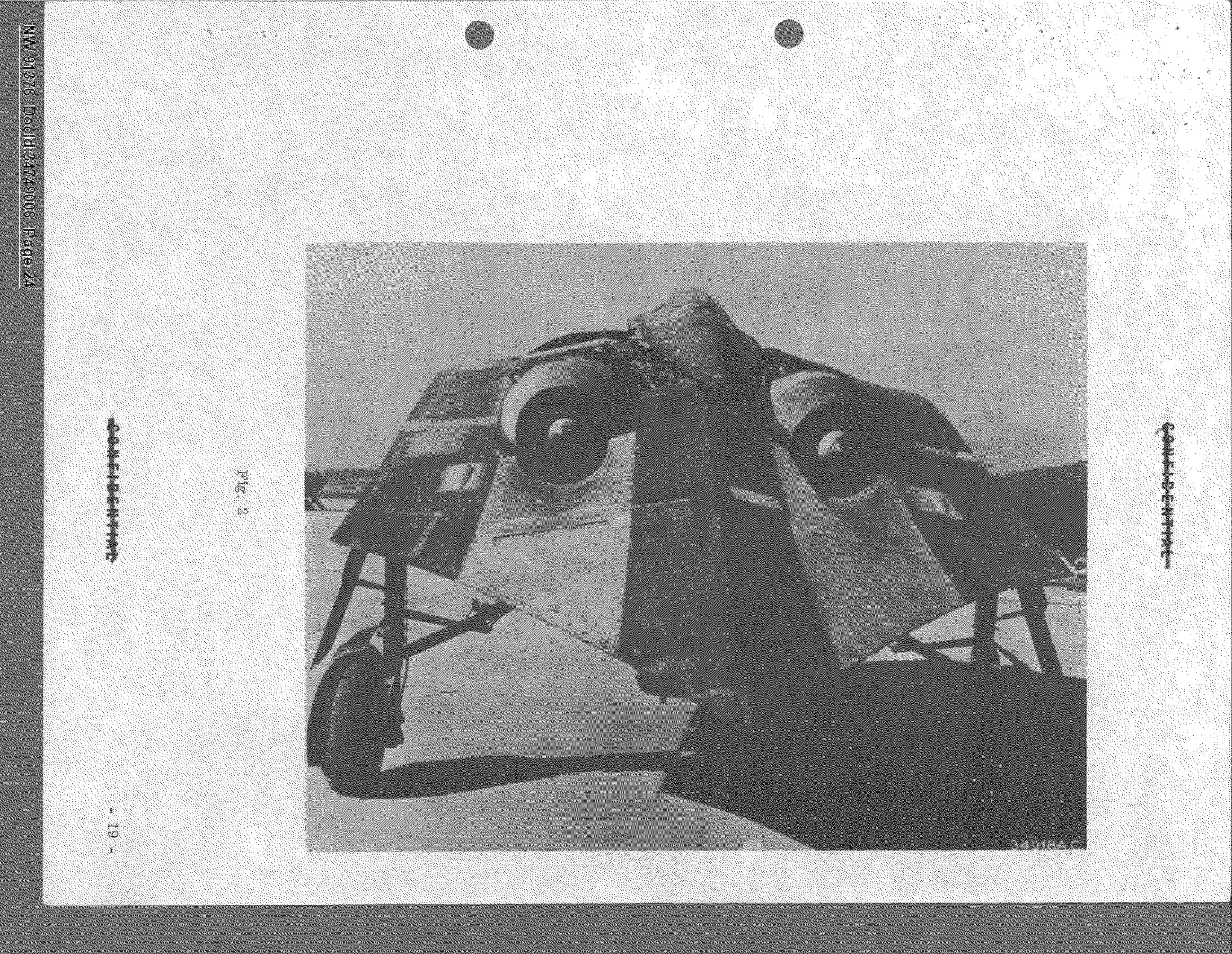 Photograph of a Horten flying wing aircraft on a runway.