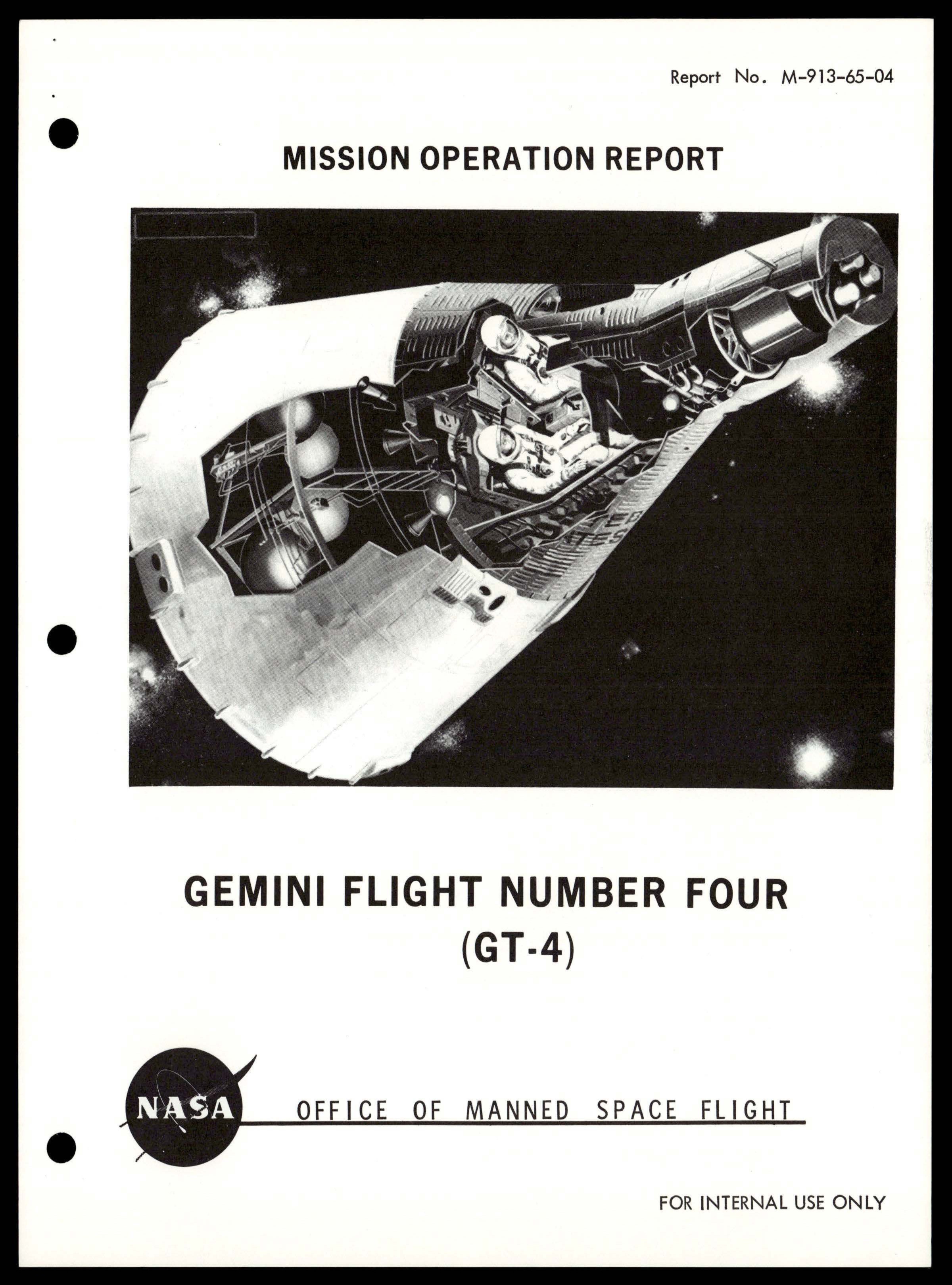 Cutaway illustration of Gemini spacecraft showing interior crew compartment and equipment