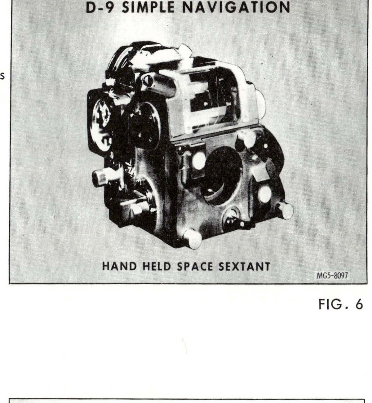 D-9 SIMPLE NAVIGATION - HAND HELD SPACE SEXTANT (FIG. 6)