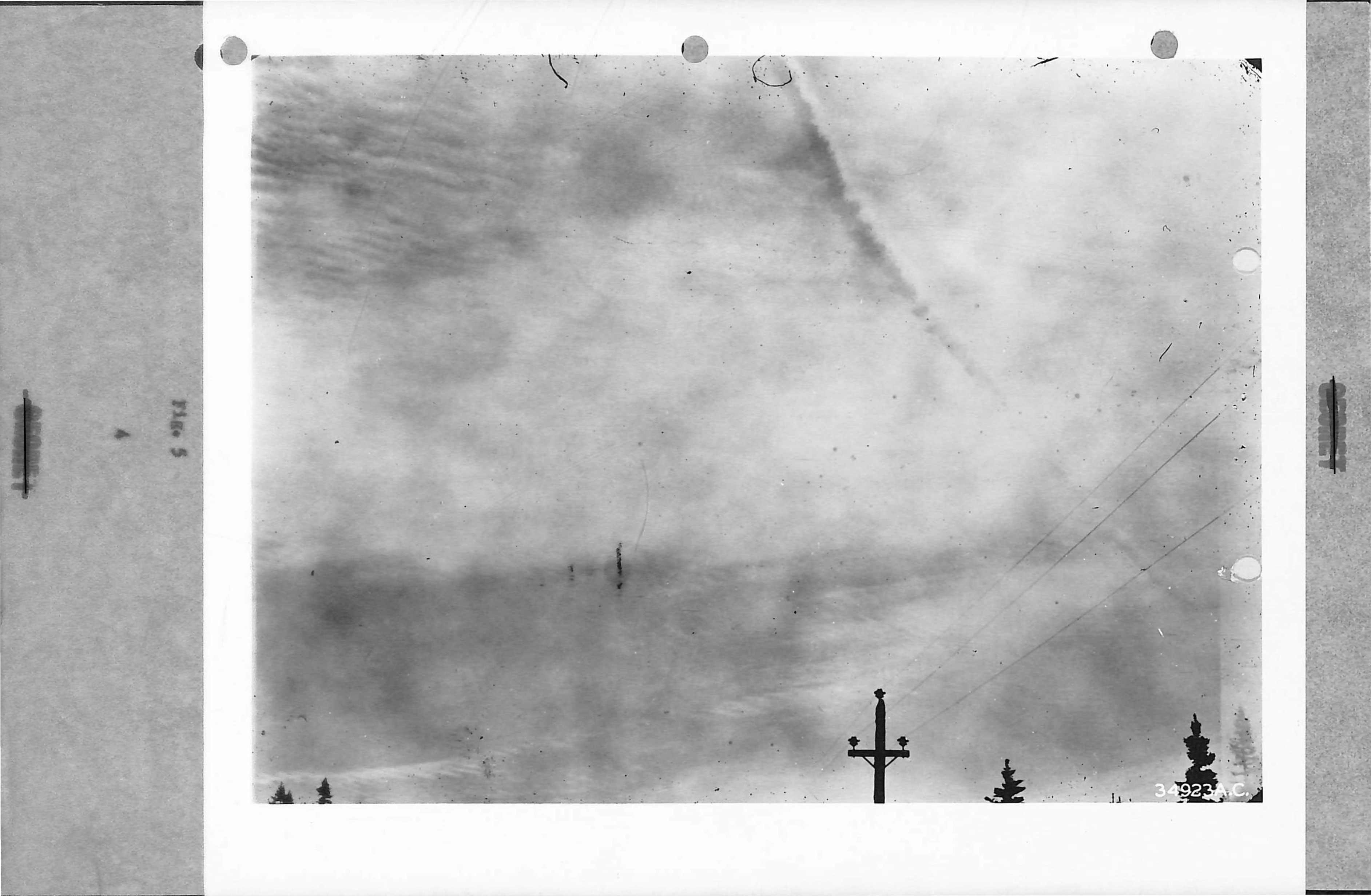 Fig. 5 - Trail in cloudy sky.