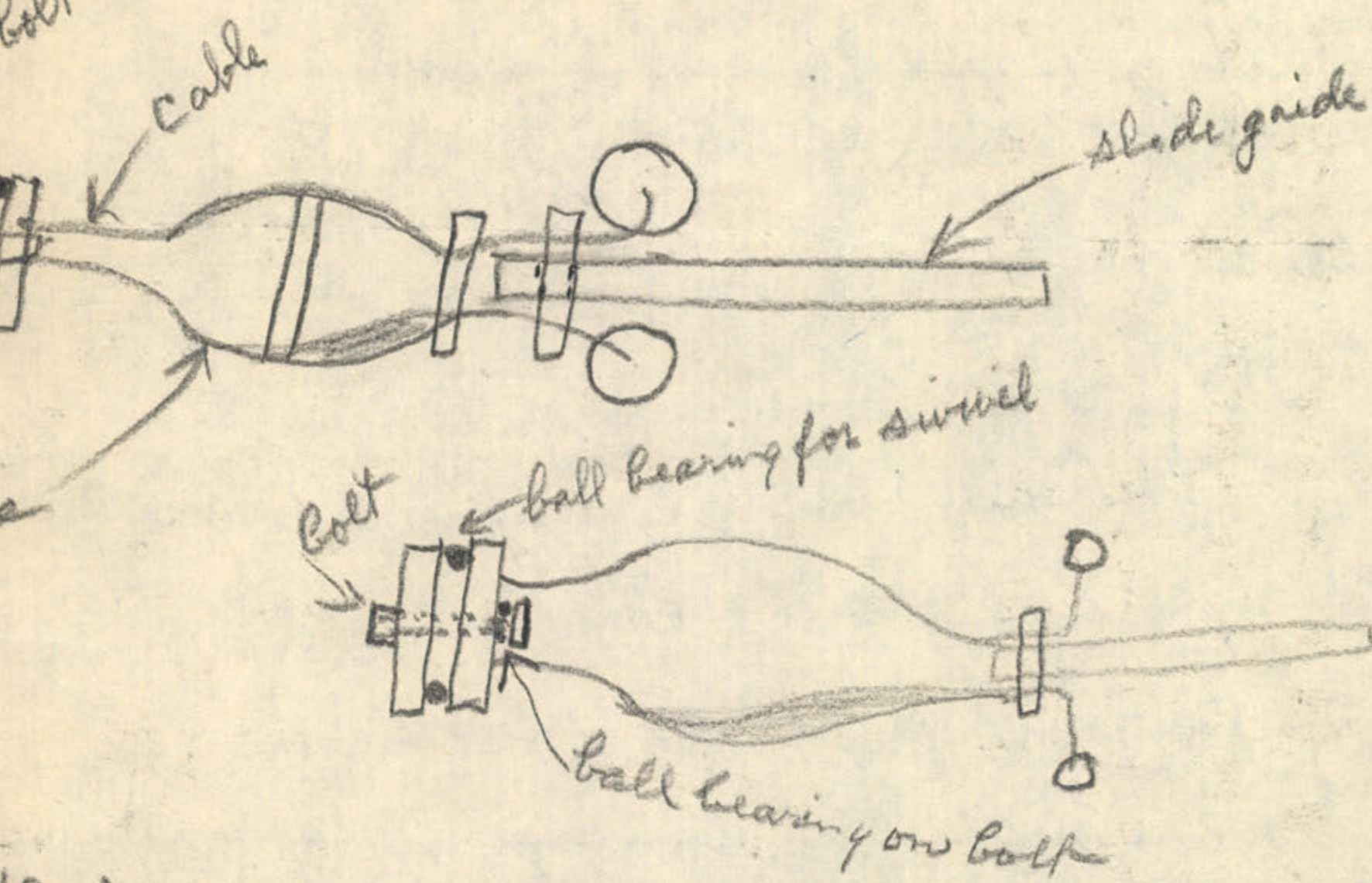 Two diagrams showing a side view of the saucer, possibly illustrating the launch mechanism.