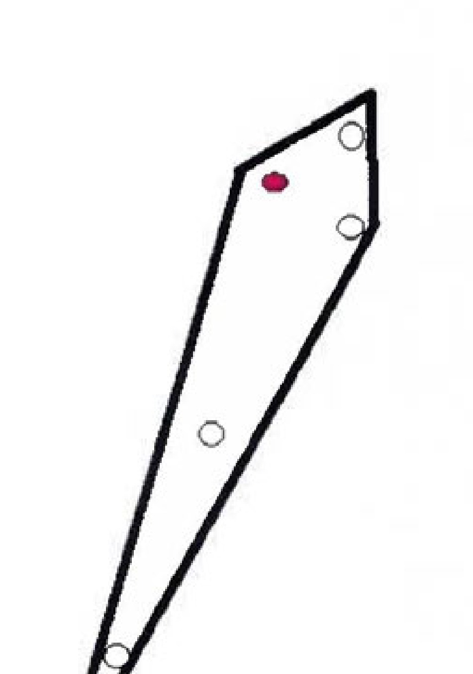 Image 3: Diagram showing a formation of faint lights in a pointed shape, at a different angle from Image 2.