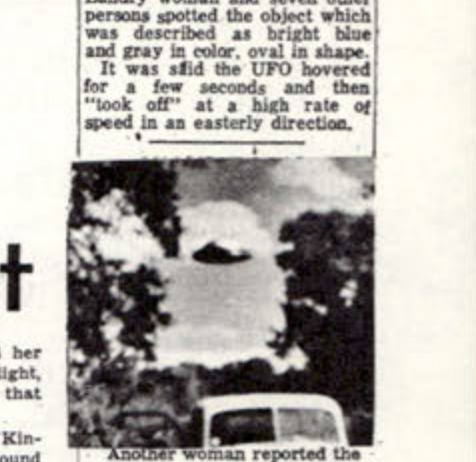 Photograph of a flying saucer.
