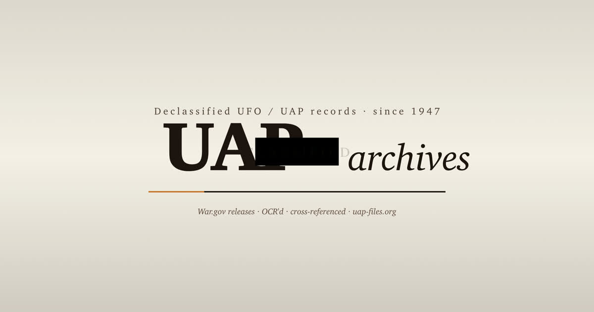 Declassified UFO/UAP Files — The US Government Disclosure Archive